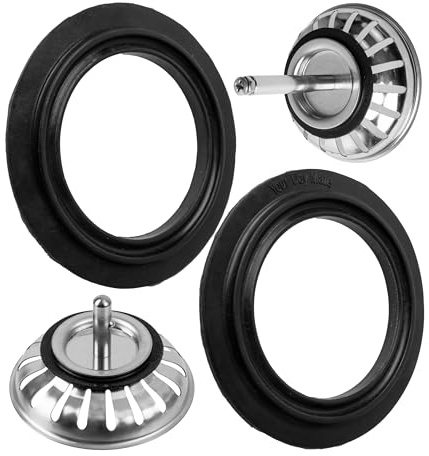 Junta de Silicona para cestas de colador, 2 piezas, exterior 52-51mm, interior 34-33mm, compatible con cestos Blanco n.º 119145, 119146, 125590, 125613, 225210, 225211, recambio para cesto n.º 116116