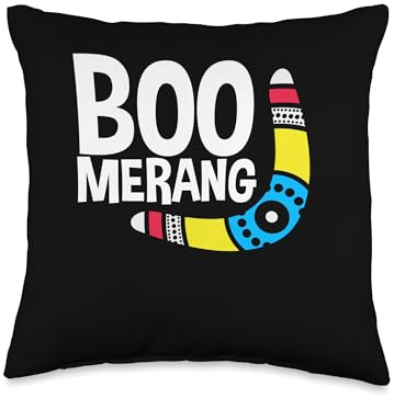 Boomerang Graphic Boomerang Thrower Boomerang Player Sports Throw Pillow