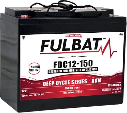 FULBAT BATTERIE DEEP CYCLE AGM CARBONE FULBAT FDC12-150 12V 150AH