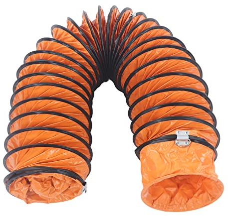 YWBL-WH Flexibler PVC-Kanalschlauch für Abluftventilator Kanalschlauch für 8-Zoll-Gebläse-Abluftventilator (5M)