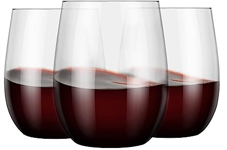 BEEPOP 12 oz Unbreakable Plastic Wine Glasses – Set of 12 Clear Reusable Tumblers | BPA-Free, Drop-Proof, Lightweight Plastic Cocktail Glasses for Garden Parties, BBQs, Poolside & Picnics