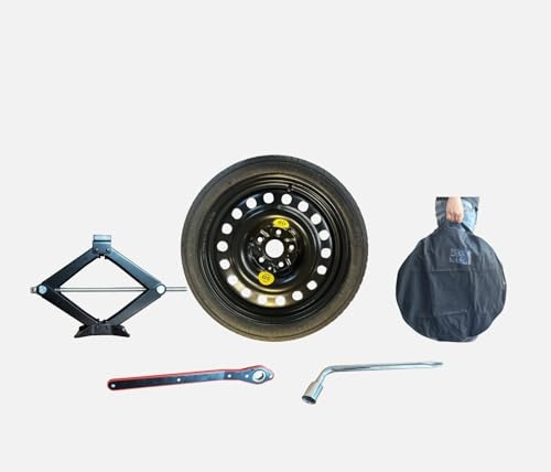 Kit de rueda de repuesto de 18 compatible con Seat ATECA, LEON con llave y bolsillo 125/70R18