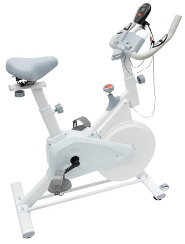 Heimtrainer, Fitness Fahrrad für Zuhause,einstellbarem Widerstand,für Heimtraining (Weiß)