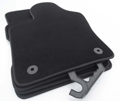 Fußmatten für Compass III (ab 2021) Velours Automatten in Original Qualität Autoteppich 4-teilig Schwarz