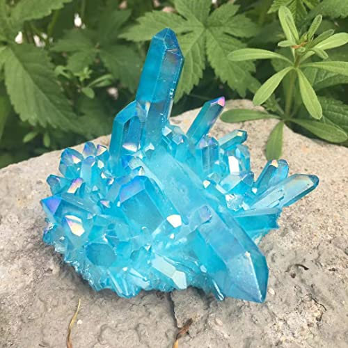 Décoration d'intérieur, 100 g de grappes de quartz en cristal naturel Spécimen coloré Galvanoplastie enduite de pierre de Décoration de la maison Cadeaux artisanaux, cristal naturel ( Size : 1kg )