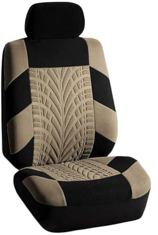 Housses de Siège de Voiture Avant Universelles 1 siège/2 sièges/Ensemble Complet de Housses de siège Auto Couverture de Voiture, 2 Housses de siège Avant, 1 Housse de siège arrière Beige 1 Siège