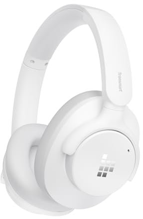 Tronsmart Q20S Casque sans Fil Reducteur de Bruit Hybride Active, Casque Over Ear, Jusqu'à 60 Heures d'autonomie en Mode ANC, Hi-Res Audio, Basses Profondes,Personnalisation Via App - Blanc