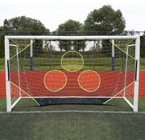 Soccer Goal Target Net with 7 Bright Scoring Target Zones,Soccer Shooting Training Aid, Soccer Training Equipment Accessory