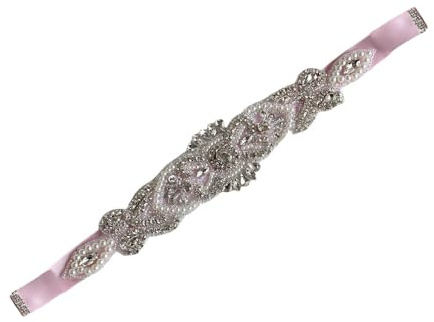 BrightGlow Strass Brautgürtel Damen Kristall Hochzeit Gürtel Strass Kleid Gürtel Perlen Hochzeit Schärpe Sash Hochzeit Party BrautjungferTaillengürtel Mutterschaft Foto Requisiten