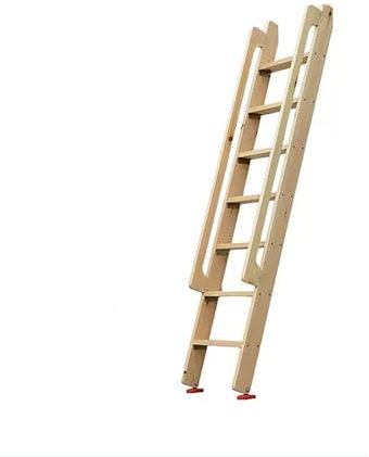 Bed Ladder,4/5/6 Steps Wooden Bunk Bed Ladder with Handrail, Loft Staircase, Load Capacity 150kg/330lbs, Suitable for Bedroom, RV, Dormitory, Loft, Etc. (Color : A, Size : 175cm/68.9in)