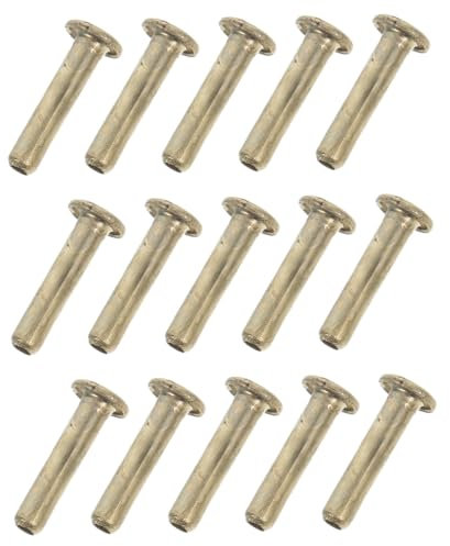 Abaodam 15pezzi Bottoni Metallici Decorativi Per Pelle e Scarpe Accessori Per Cinture e Giacche Bottoni Doppia Testa Per Artigianato e Riparazioni Di Abbigliamento