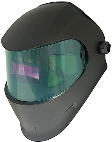 Maschera per Saldatura Autoscurante DIN 3/11 Alimentazione Solare + Celle al Litio Lente 94x30mm Protezione UV/IR, per Saldatura MIG TIG MMA Leggero e Regolabile