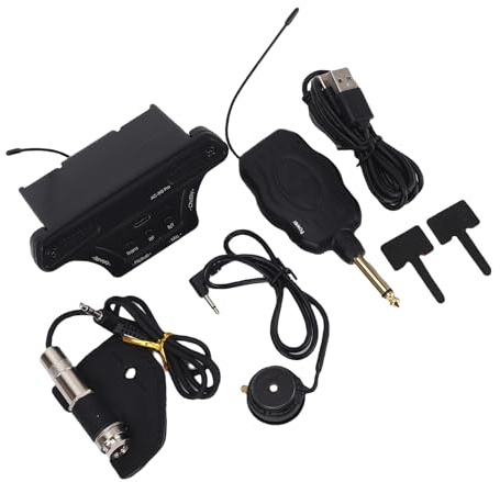 Focket Akustikgitarren -Tonabnehmer, Soundhole -Gitarren Pickup mit Mikrofon für Wiederaufladbare Resonanz Pickup, DSP Modul für UHF Frequenzübertragung