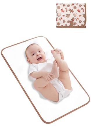 Lekebaby Nappy Changing Mat Foldable Baby Change Mats | Travel Portable Changing Mat, Gingerbread