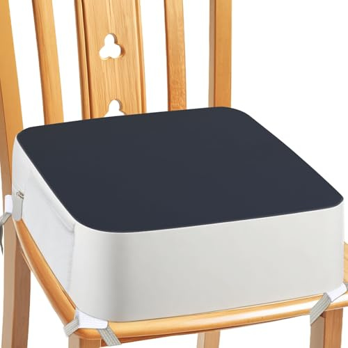 Asiento elevador para niños para la mesa, 4 puntos, anclaje de 9,6 cm, elevador para niños pequeños en la mesa del comedor, con bolsillos laterales, cojines antideslizantes y portátiles para niños