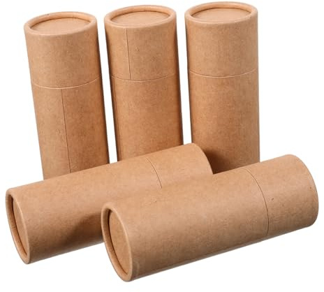 SMASOLO 5pezzi Flacone da Viaggio per Oli Organizzatore e Contenitori per Oli Essenziali Scatola Cilindrica Scatola per Imballaggio in Carta Kraft