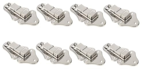 Kisangel 8pcs Iron Box Buckle Duckbilled Toggle Hasp Latch Hasp Lock for Antique Wooden Box Catches Latches Case Jewelry Lock
