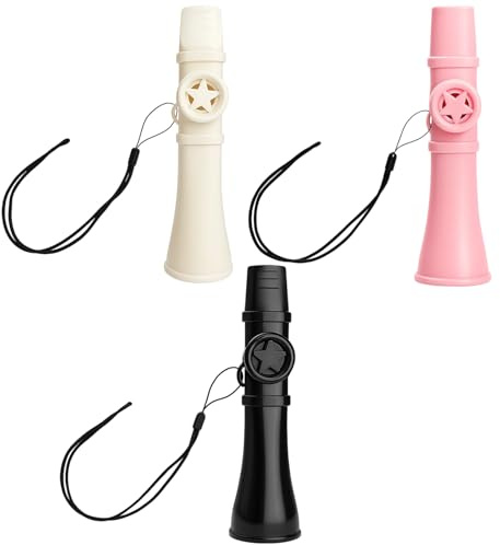 Kazoo Instrument, Musikinstrumente Für Erwachsene Und Kinder, 3 Stück Flöten In Weiß, Schwarz Und Rosa, Nasenflöte Und Saxophon Stil, Ideal Für Musikliebhaber Und Anfänger