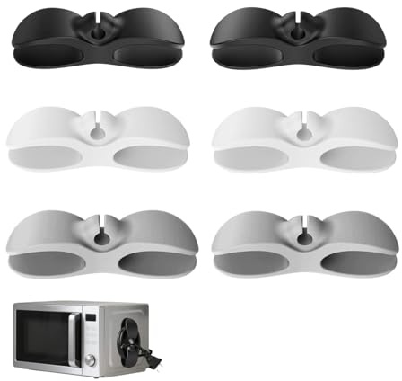 OYUUJII Cord Organizer Appliances,6 Pcs Cable Wrapper for Appliances Holder Wrapper Appliance Stick on Cord Bundler for Pressure Cooker,Mixer,Blender,Coffee Maker,Air Fryer(Gray/Black/White)