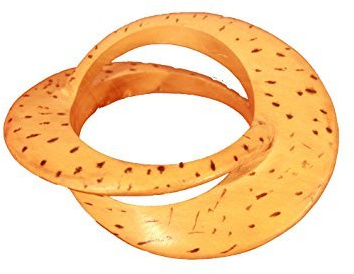 Trendofindia Doppel Schmuck Armreif aus mattem Holz Ø 7 cm - Armschmuck Mittelalter Afrika Style