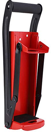 Trituradora de latas, 500ML 16oz y 12oz Smasher Herramienta de reciclaje de botellas de plástico con mango de goma de acero rojo con abridor, aprox.32.5 x 9 x 8cm/12.8 x 3.5 x 3.1in