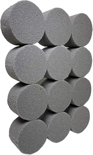 12 Dry Florist Foam Blocks (Cylinder Shape) for Crafts - Flower Arranging Accessories for Wedding