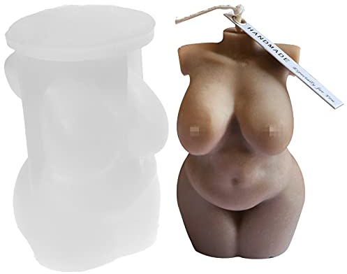 ZIIVARD Plump Frauen Körper Formen Silikon Kerze Form 3D Weiblich Männlich Sexy Frau Männer Skulptur Modell Kerzenherstellung Wachs Form DIY Handwerk Kuchen Seife Herstellung 6,9 x 10,4 cm