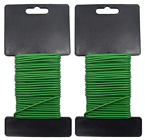 Filo per piante da giardino, 2 x 10 m, morbido legame morbido per piante, per giardinaggio, piante rampicanti, arbusti e fiori, filo morbido in plastica (diametro 2,5 mm)