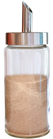 Cinnamon (4.25 inch Hight) Dispenser/Pourer/Shaker – MODREN STILE Brushed Nickel - Stainless Steel Lid - ideal Sugar & cinnamon