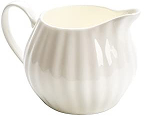 Verser Une Louche Céramique Graveuse Bateau Cafe Creamer Cream Pichet Perfect Servir du lait Crème à la crème à la crème chaude Saul d'érable Allongée Beurre allongé 300 ml / 10.1oz 2 pièces Saucière