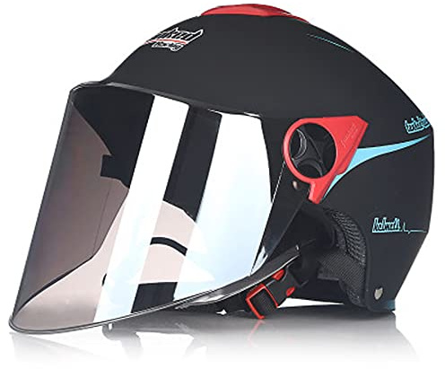 JATIBOSH Attache Fermement Vintage Casque Portable Et Sûre Cyclomoteur Casque, RéTro Demi Casque Boucle De Sécurité À Prise Rapide Casque Moto, pour Adapté Aux Motos ÉLectriques ECE Certifiés