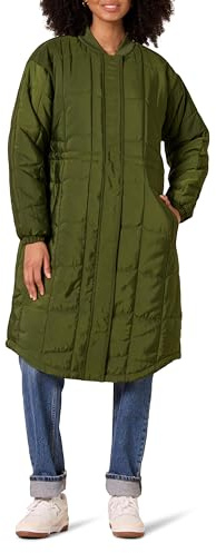 Amazon Essentials Women's Oversized Quilted Coat (Available in Plus Size), Dark Olive, XX-Large