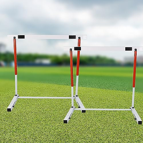 Leichtathletik HüRden Hürden für Das Leichtathletik-Mannschaftstraining, Höhenverstellbare Sportübungsausrüstung, Agility-Training, Hürden, Hindernisse, Stangen, Leicht Zusammenzubauen ( Color : 2PCS