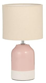 Pauleen Paulmann 48323 Tischleuchte Sandy Glow E14 max. 20W Creme, Rosa Stoff, Keramik