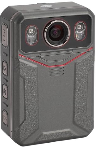 Jectse Caméra Corporelle de Police avec écran 2,4 Pouces, 4K HD GPS IP68 étanche 3300 MAh Rechargeable Caméscope Portable Prend en Charge la Compression Vidéo H.265 pour Les Forces de
