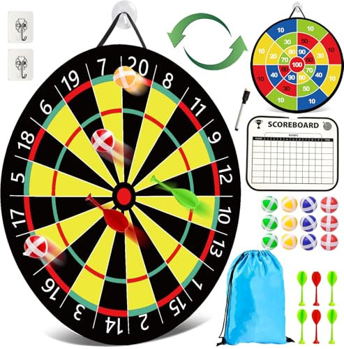 Akosuntoys Dartscheibe für Kinder,Geschenke für Kinder Dartscheibe Geburtstagsgeschenke für 5 6 7 8 9 Jahren Jungen MäDchen Spielzeug ab 3 4 5 6 Jahre Jungen Geschenk Junge 4 5 6 7 Jahre