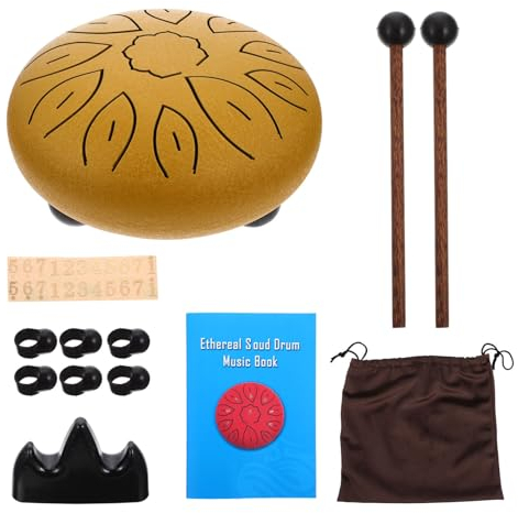 TOGEVAL 1satz Ethereal Steel Tongue Drum C-dur Töne Tragbares Percussioninstrument Für Musikliebhaber Für Meditation Und Stressabbau