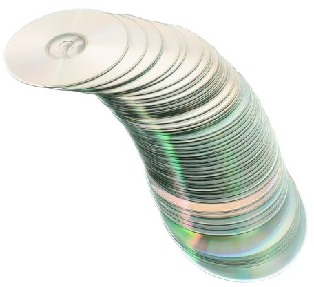PHENOFICE 50pezzi Dischi Cd Decorativi Fatti Mano Dischi Cd Riflettenti Multifunzione Fai Da Te Per Creatività e Giocattoli Educativi