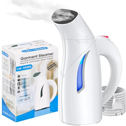 Onherm Steamer Dampfglätter,700W Mini Dampfbügeleisen Reise Dampfglätter,Dampfbürste für Kleidung-Schnelles Faltenentfernen,50S Aufwärmzeit Handheld Hemdenbügler für Zuhause,Büro,Reisen,Weiß