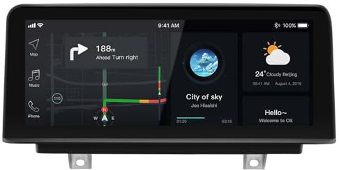 10.25″ Touchscreen Carplay & Android Auto Car Radio for BMW 3 4 Series F30 F31 F32 F33 F34 F36 (2011-2017) with NBT System Multimedia Car Stereo Display Receiver (F30-Right-hand drive)