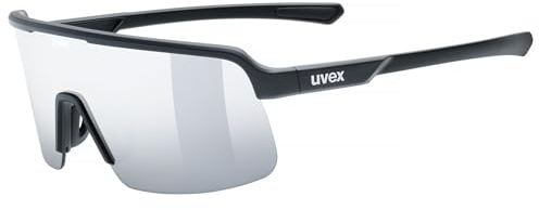 uvex dyrt - occhiali sportivi per adulti - forte protezione UV - 100% protezione UVA, B, C - black matt/silver mirror - one size