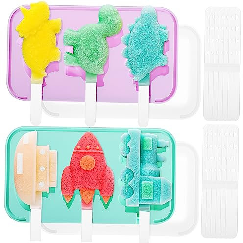 Cabilock Ensemble De Mini Moules À Glace En Silicone Réutilisables En Forme De Chien Et De Véhicule Pour Enfants