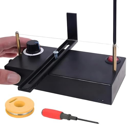 Máquina cortadora eléctrica de alambre caliente de 0,25 mm, ajuste continuo de 0 a 700 °C, perfecta para encaje, trenza, cinta, corte de banda de nailon, incluye destornillador