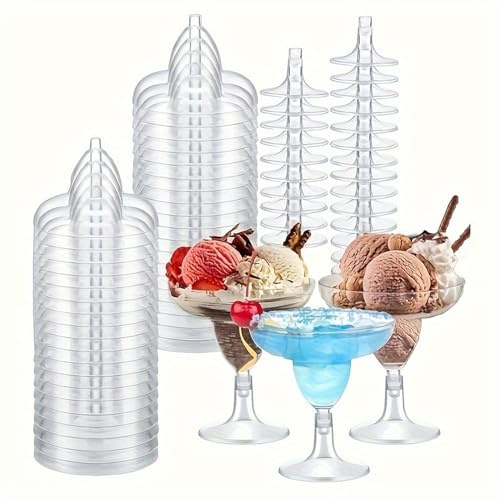 Plastic Cocktail Glasses Reusable,Party Cups Set of 20,5oz Margarita Glass for Home and Outdoor