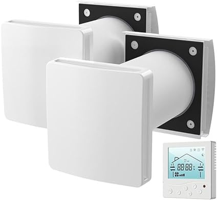 JESSP Eco Smart DZ Easy+ Wohnraumlüftung – Doppelgerät inkl. Controller, F7-Filter, Wärmerückgewinnung 97%, 5 Jahre Garantie