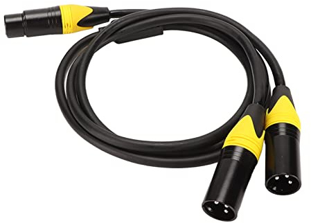 Aramox XLR Y Cord Splitter con Trasferimento a Bassa Perdita per Microfoni, Amplificatori e Preamplificanti, Bilanciato Connessione Silenziosa, compatibilità Versatile con Coordinatori dello