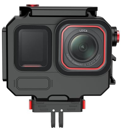 NovelGoal Custodia impermeabile in alluminio da 80 m per Ace Pro/Ace Pro 2, custodia subacquea con adattatore magnetico, custodia protettiva per fotocamera subacquea (doppio slot pieghevole magnetico)