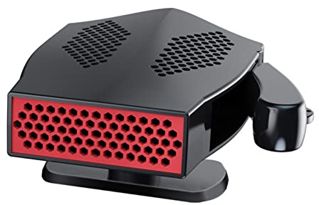 HINAYOSAN Riscaldatore per auto Portatile Elettrico Parabrezza Defogger Ruota Base Riscaldamento Finestra Deflettore Asciugatrice Ventilatore Demister Regolabile Veicolo Riscaldatori Auto Portatile