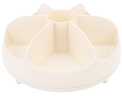 OVAQUIXI Organizador de Maquillaje, Cosmetics Storage Box 360 Bandeja Redonda Giratoria para Pinceles Productos para el Cuidado