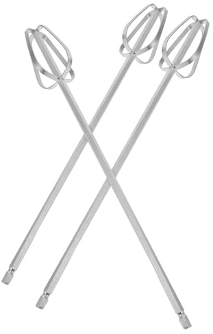 ANDRESLAD 3pcs Stainless Steel Electric Mixer Beaters Hand Mixer Replacement Attachments for Baking Dough Paste Filling Kitchen Accessories Compatible with Handheld Drills
